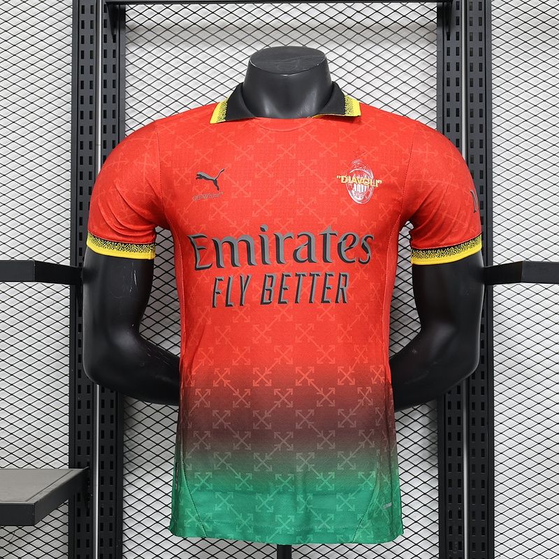 AC Milan Red and Green Special Vapor Jersey AC Milan Red and Green Special Vapor Jersey