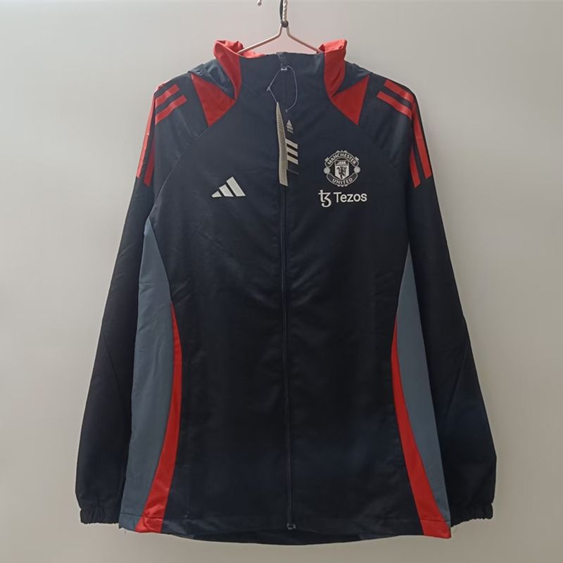 Man United Black, Grey and Red Windbreaker 