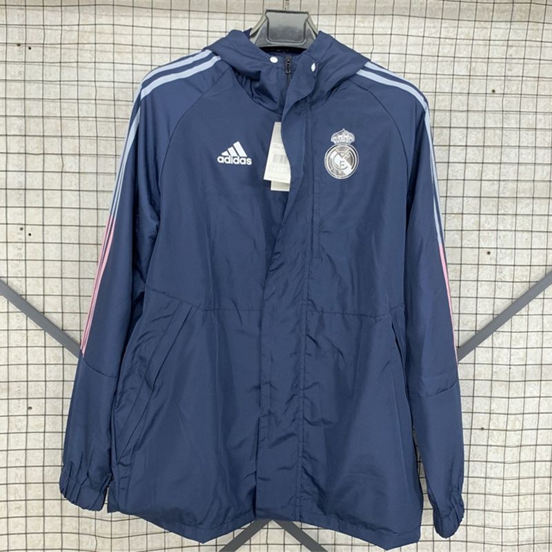 Real Madrid Navy Windbreaker  Real Madrid Navy Windbreaker