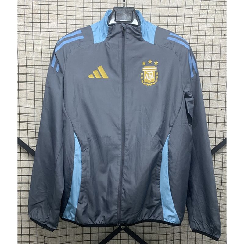 Argentina Grey and Blue Windbreaker
