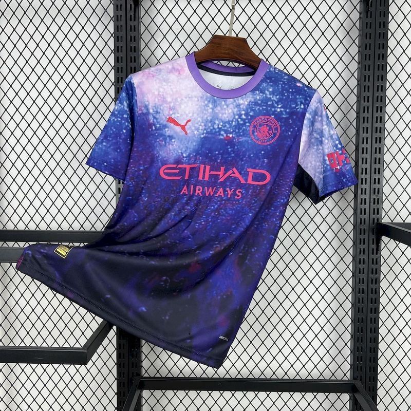 Manchester City Blue and Pink Special Jersey