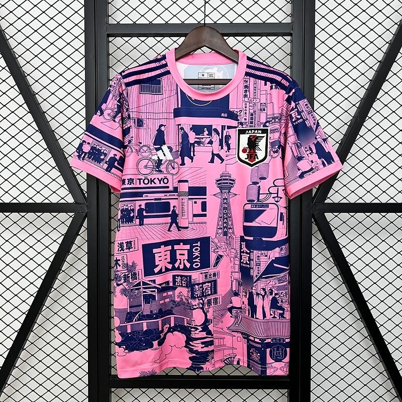 Japan Pink and Navy Special Stadium Jersey