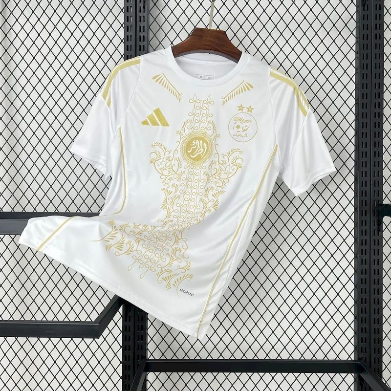 Algeria White and Gold Special Stadium Jersey Algeria White and Gold Special Stadium Jersey