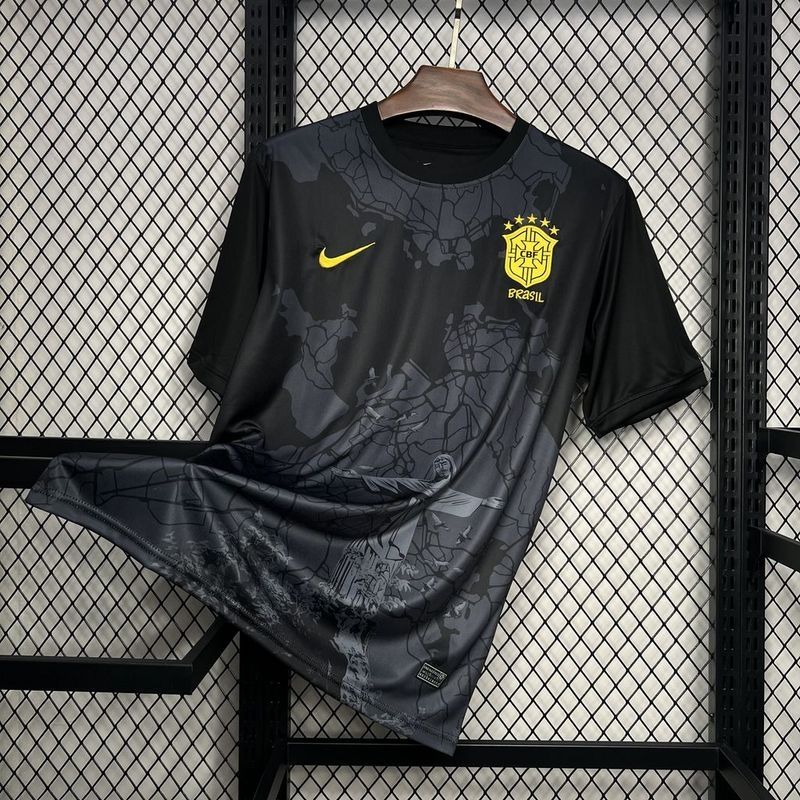 Brazil Black Special Stadium Jersey