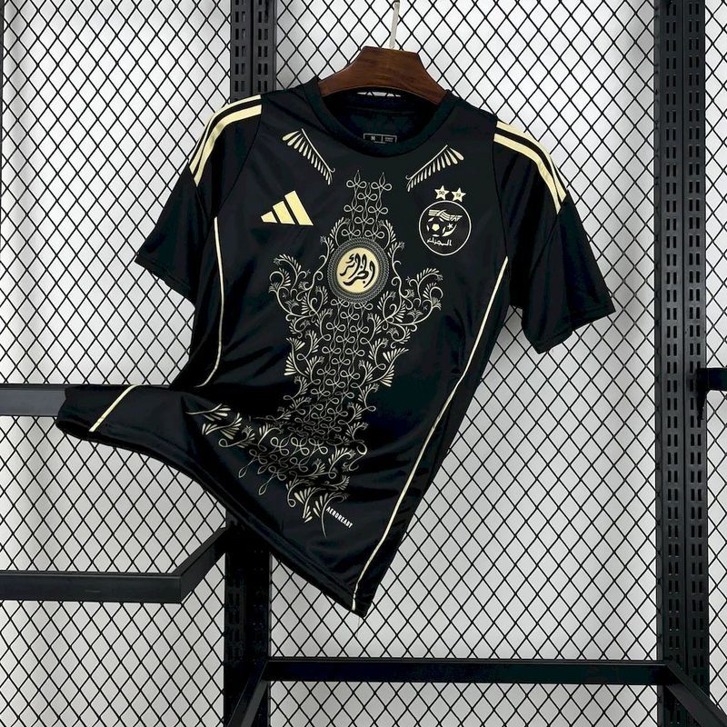 Algeria Black and Gold Special Stadium Jersey Algeria Black and Gold Special Stadium Jersey