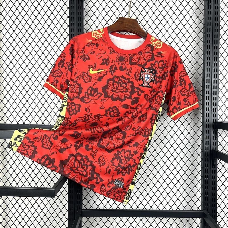 Portugal Red Flower Special Stadium Jersey Portugal Red Flower Special Stadium Jersey