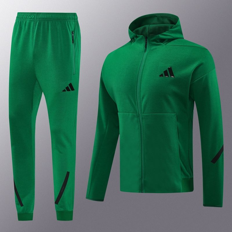 Adidas Green Hooded Tracksuit Set