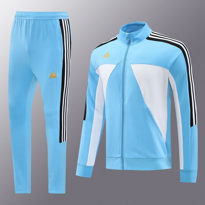 Adidas Blue and White Tracksuit Set