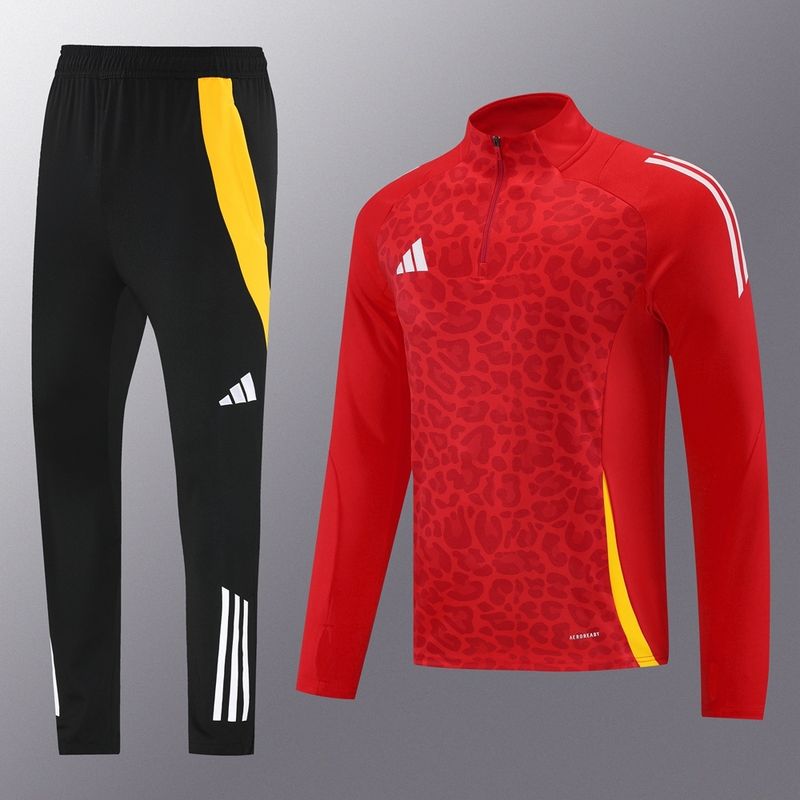 Adidas Red, Yellow and Black Long Sleeve Training Set