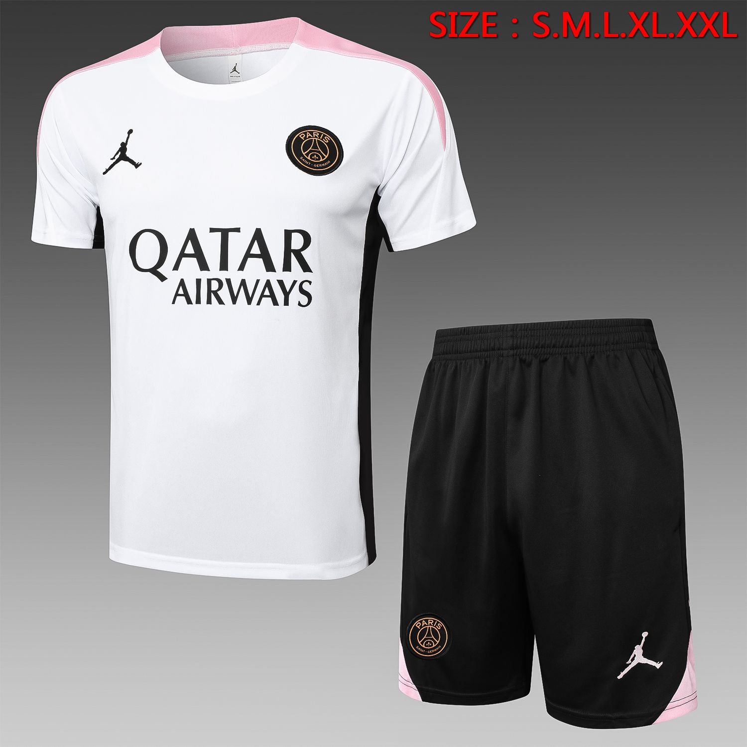 PSG White and Pink Short Sleeve Training Set PSG White and Pink Short Sleeve Training Set