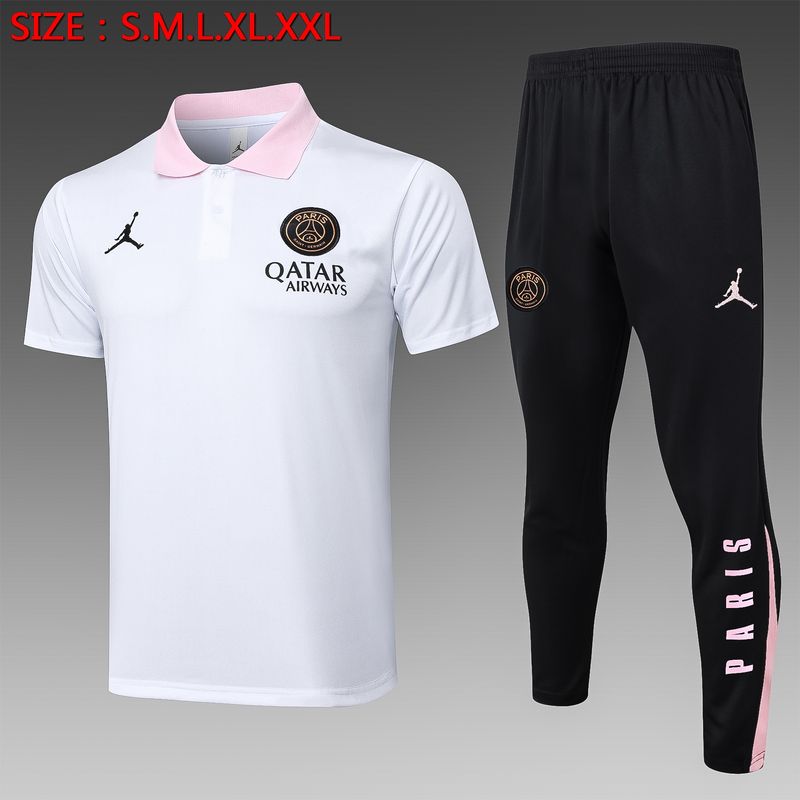 PSG White and Black Short Sleeve Tracksuit