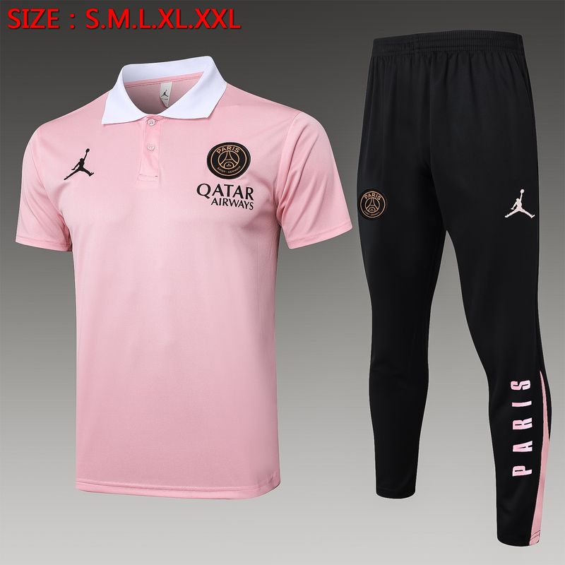 PSG Pink and Black Short Sleeve Tracksuit