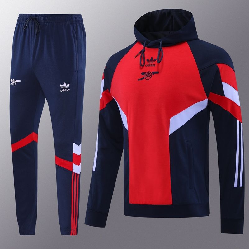 Arsenal Red and Navy Hooded Tracksuit Set