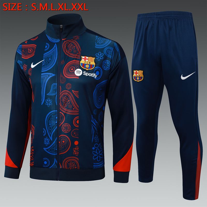 Barcelona Navy and Red Tracksuit Set