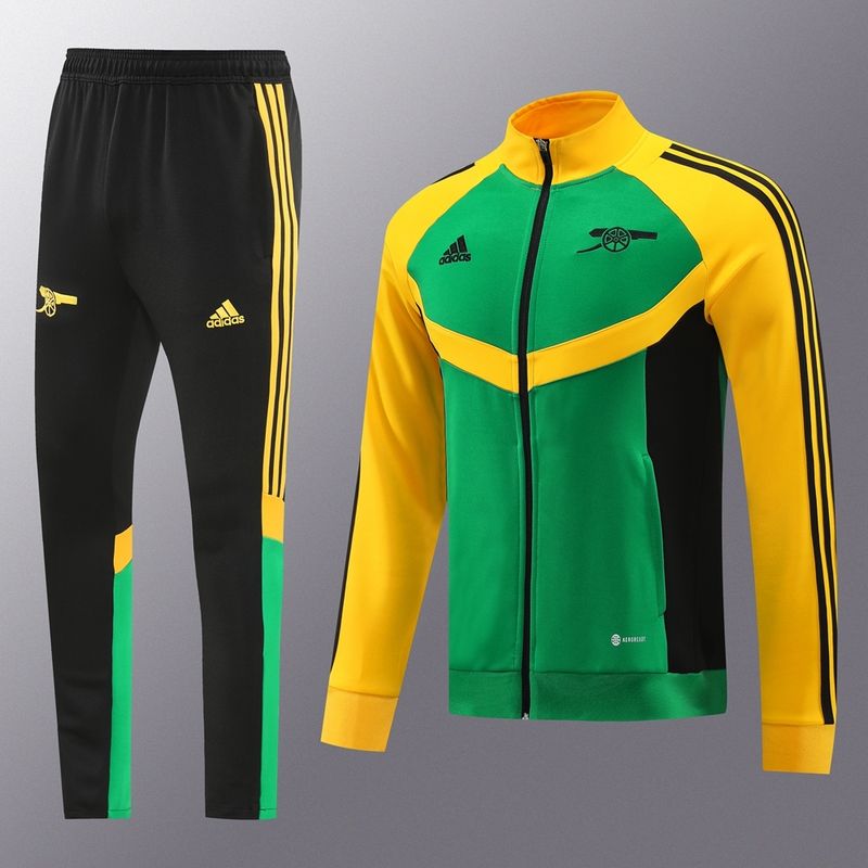 Arsenal Green and Mustard Tracksuit Set