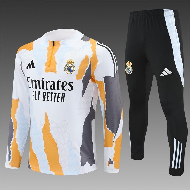 Real Madrid Colourblock Long Sleeve Training Set  Real Madrid Colourblock Long Sleeve Training Set