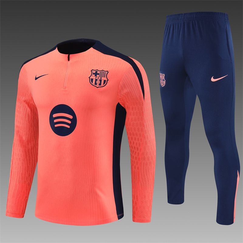 Barcelona Peach and Navy Long Sleeve Training Set 