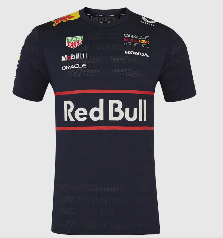 Red Bull Navy Stripe Crew Neck Racing Suit  Red Bull Navy Stripe Crew Neck Racing Suit