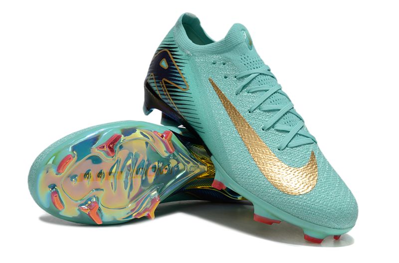 Air Zoom Turquoise and Gold Soccer Boot
