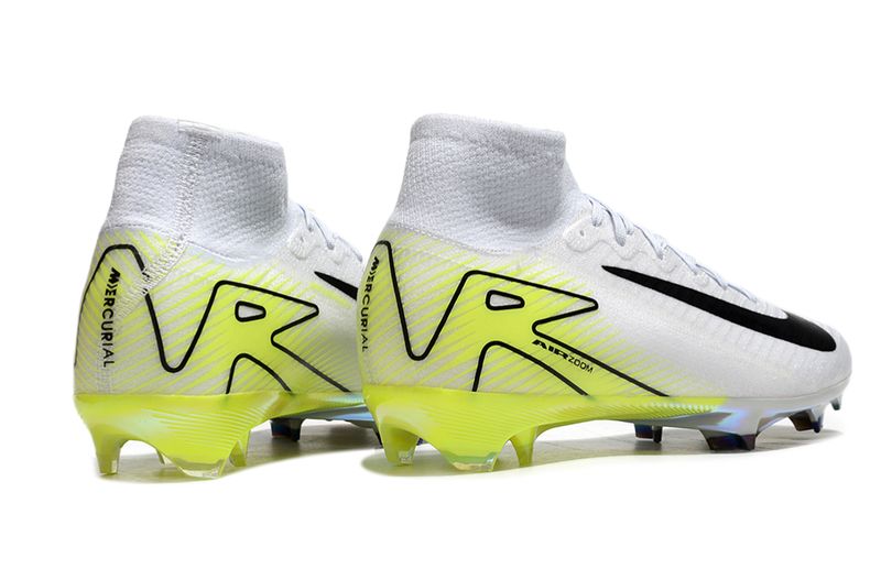 Air Zoom White and Yellow High Top Soccer Boot