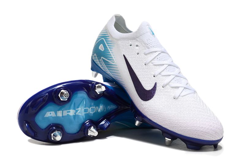 Air Zoom White, Blue and Purple Soccer Boot