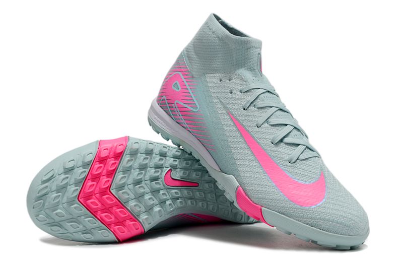 Air Zoom Blue Grey and Pink Indoor High Top Soccer Boot