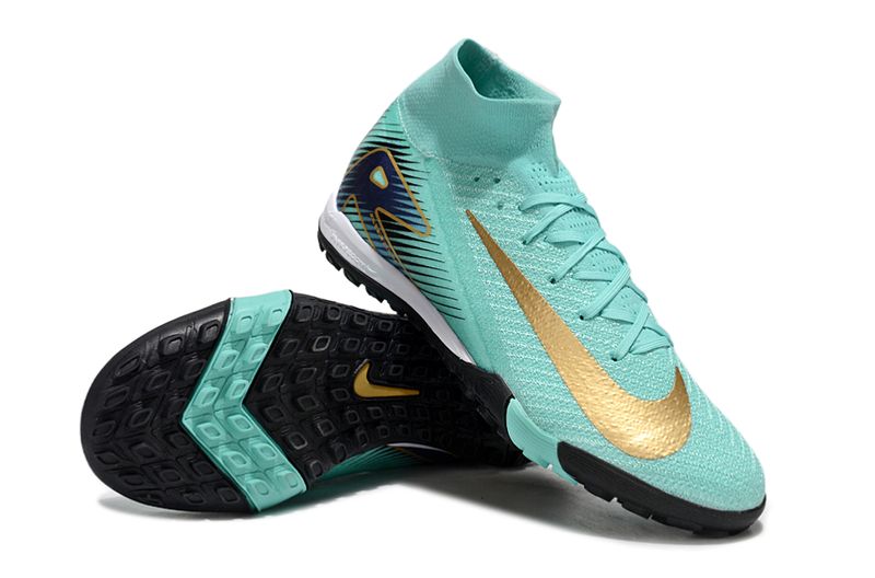 Air Zoom Turquoise and Gold Indoor High Top Soccer Boot