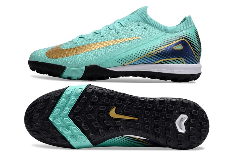 Air Zoom Turquoise and Gold Indoor Soccer Boot