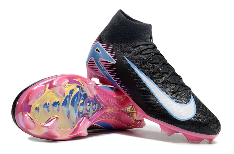 Air Zoom Black, Blue and Pink High Top Soccer Boot