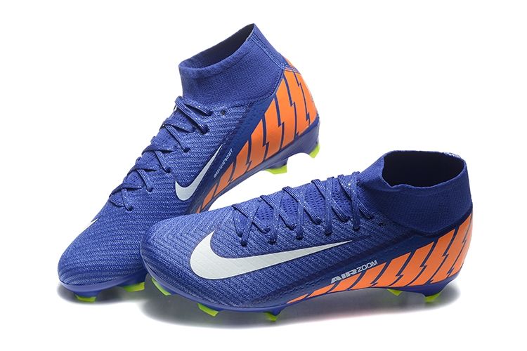 Air Zoom Blue and Orange High Top Soccer Boot