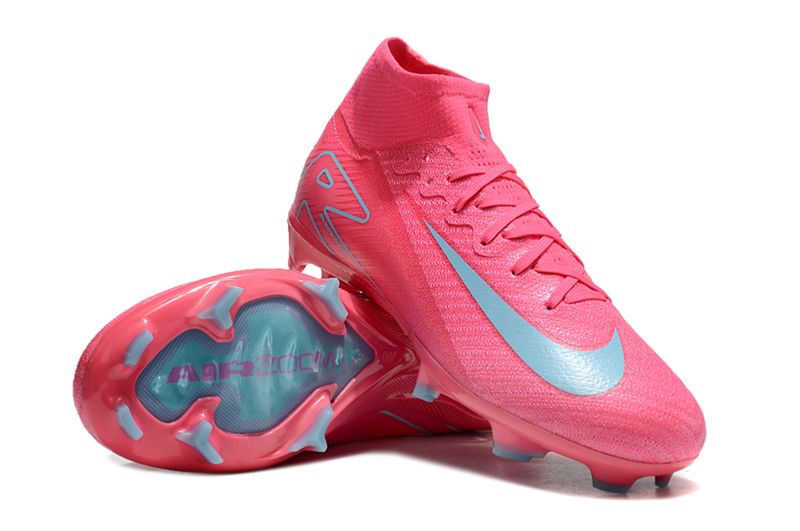 Air Zoom Pink and Blue High Top Soccer Boot