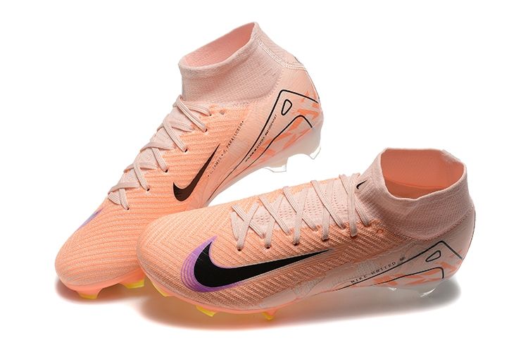 Air Zoom Peach and Black High Top Soccer Boot