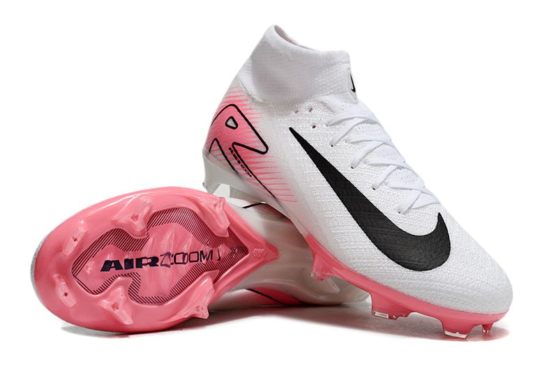 Air Zoom White, Pink and Black High Top Soccer Boot