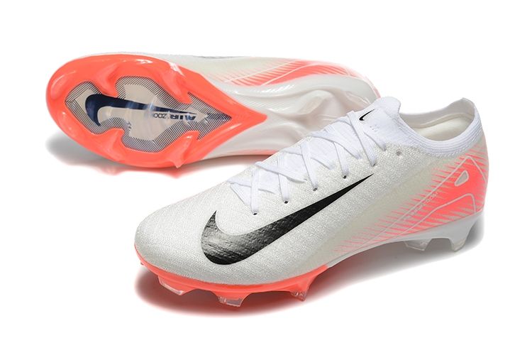 Air Zoom White and Peach Soccer Boot