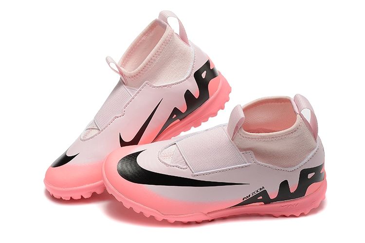 Air Zoom Pink and Black Laceless Indoor High Top Soccer Boot