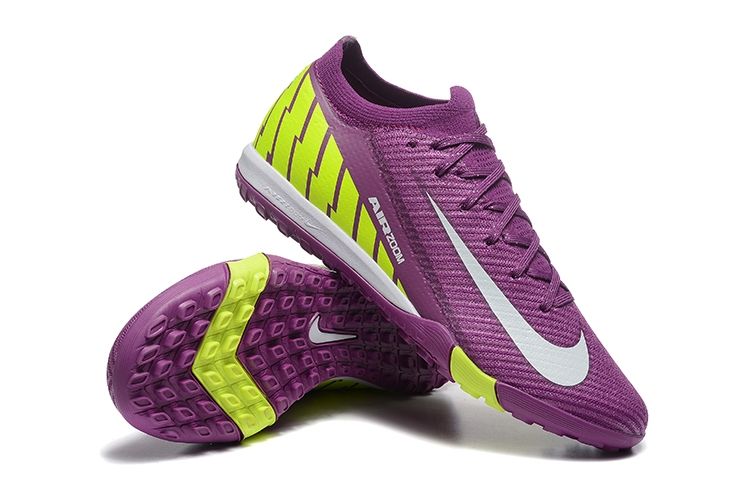 Air Zoom Purple and Lime Indoor Soccer Boot