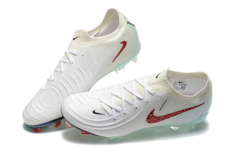 Phantom Luna Elite FG White and Maroon Soccer Boot