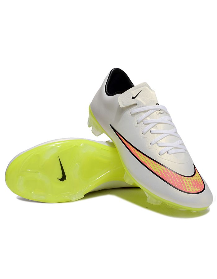 Mercurial White, Pink and Yellow Vapor Soccer Boot Mercurial White, Pink and Yellow Vapor Soccer Boot