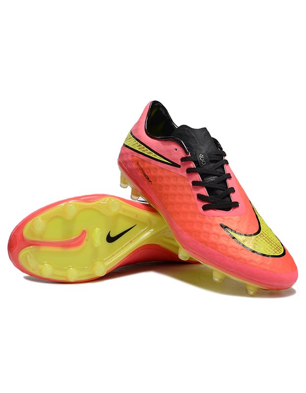 Phantom HyperVenom FG Pink and Lime Soccer Boot