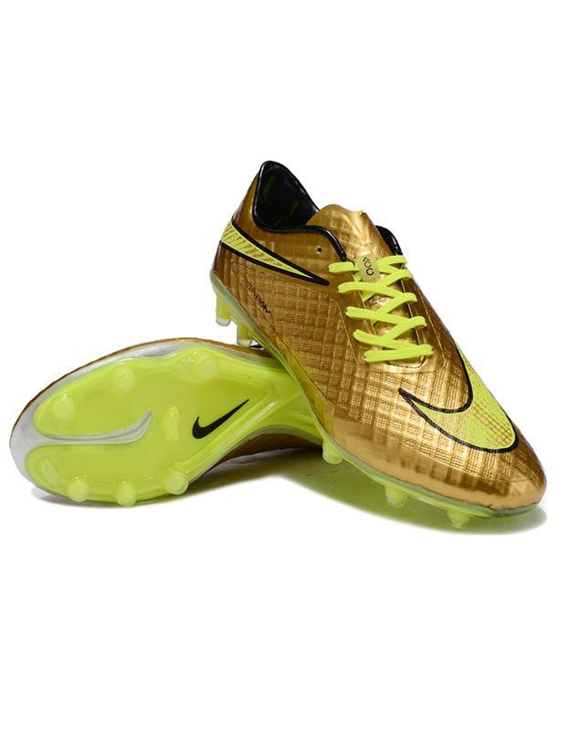 Phantom HyperVenom FG Bronze and Lime Soccer Boot