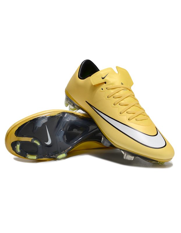 Mercurial Vapor Mustard and White Soccer Boot