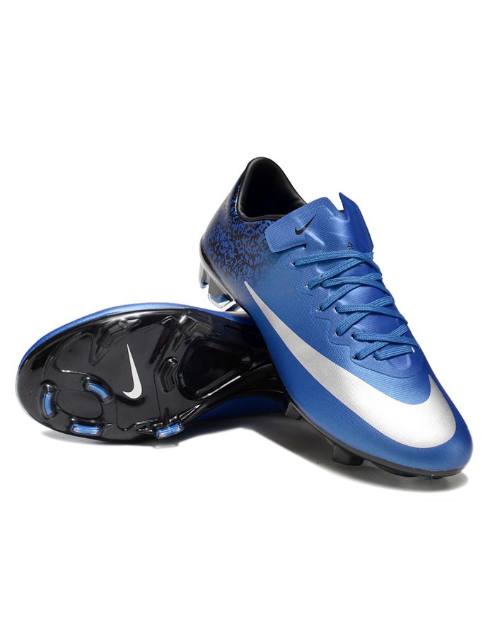 Mercurial Vapor Blue and Silver Soccer Boot Mercurial Vapor Blue and Silver Soccer Boot