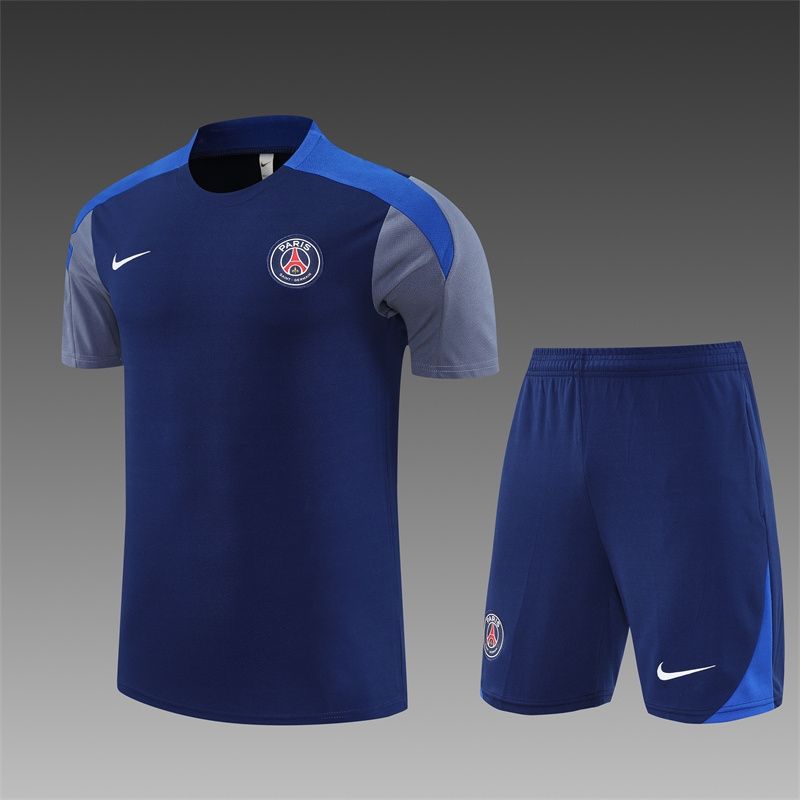 PSG Navy and Blue Short Sleeve Training Set PSG Navy and Blue Short Sleeve Training Set