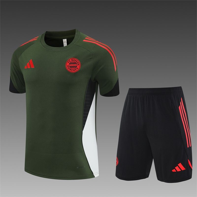 Bayern Munich Olive Green and Black Short Training Set