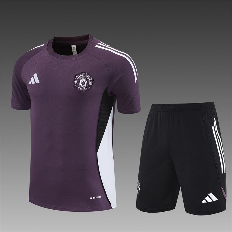Man United Purple and Black Short Sleeve Training Set Man United Purple and Black Short Sleeve Training Set