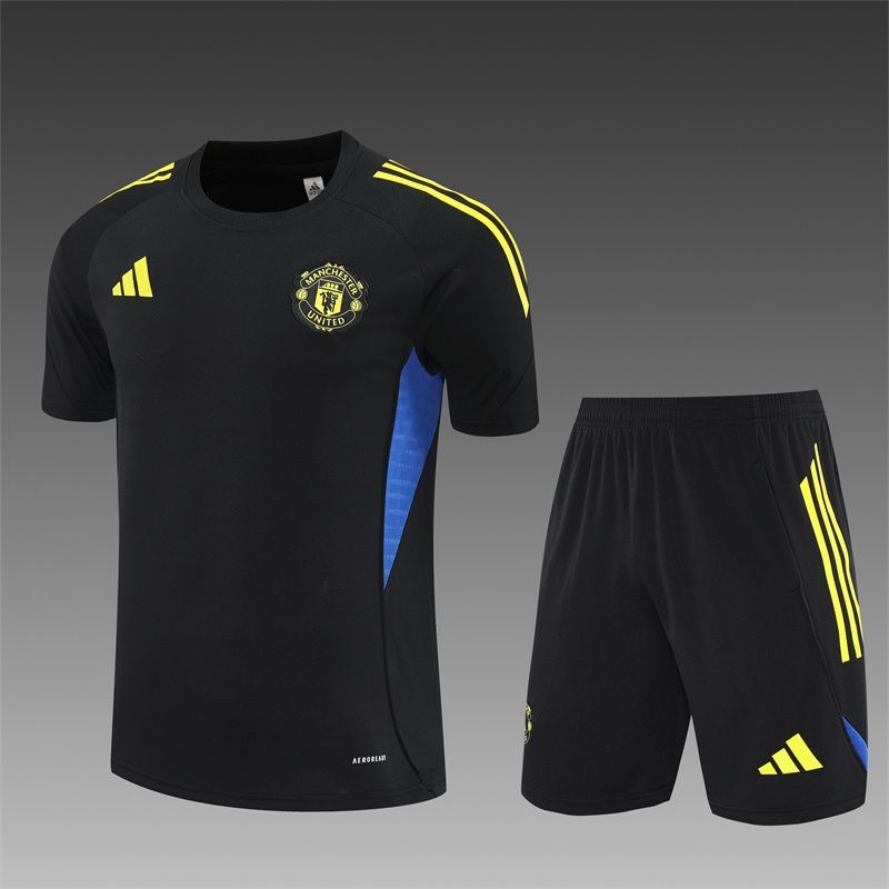 Man United Black, Blue and Yellow Short Sleeve Training Set