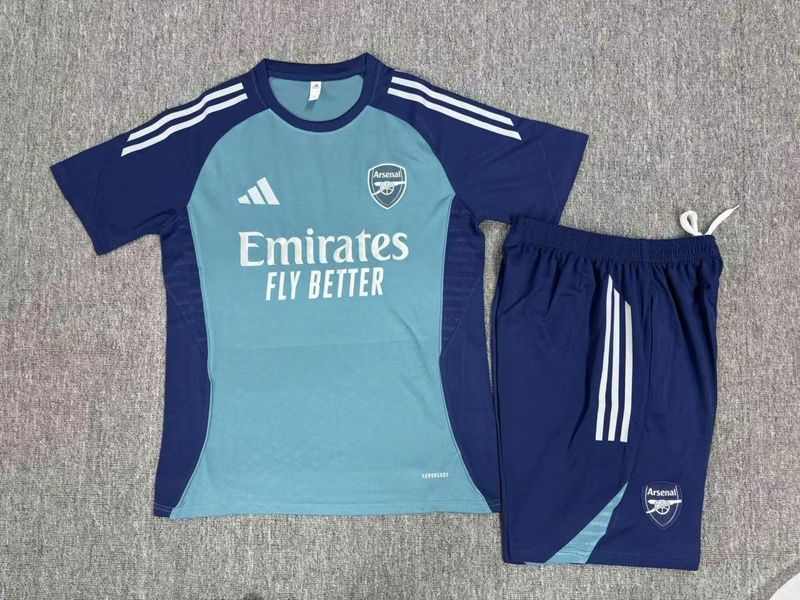 Arsenal Navy and Blue Short Sleeve Training Set