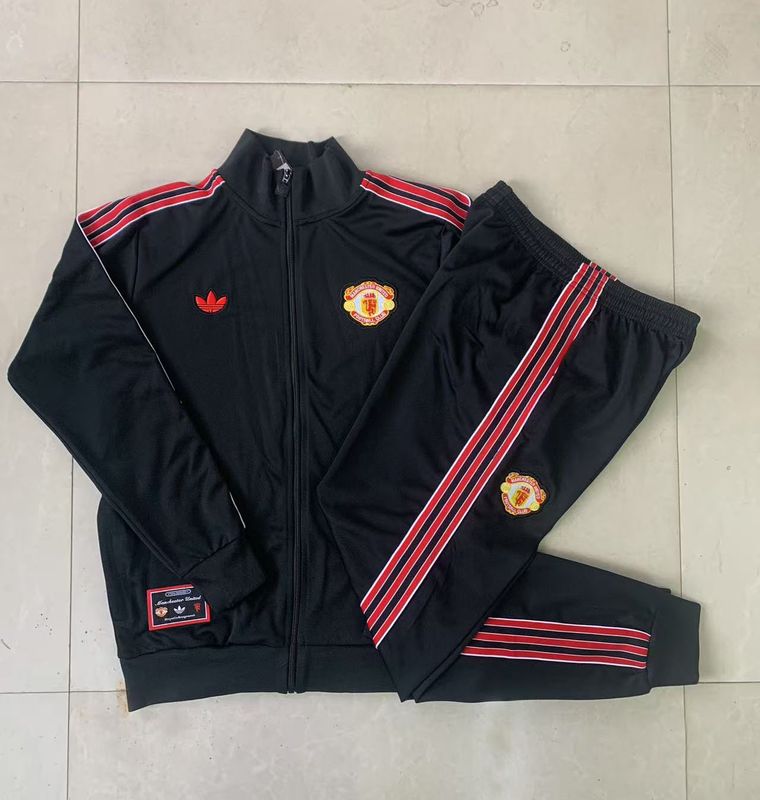 Man United Black, Red and White Long Tracksuit Set