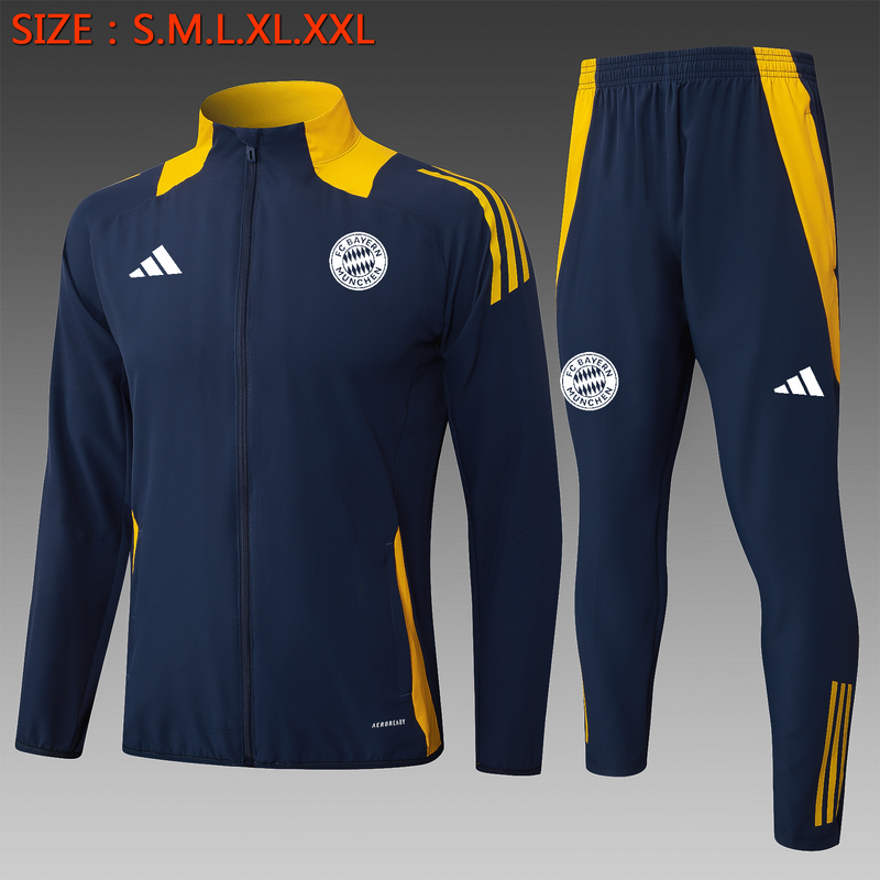 Bayern Munich Navy and Mustard Tracksuit Set
