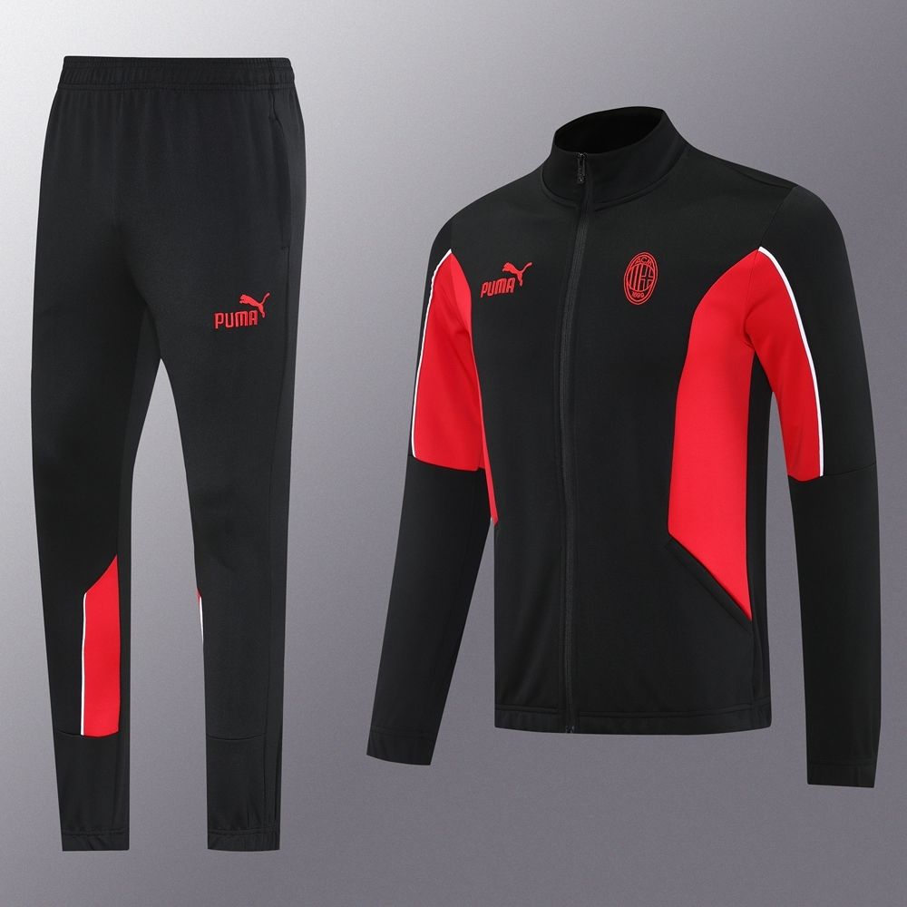 AC Milan Black Long Sleeve Tracksuit Set AC Milan Black Long Sleeve Tracksuit Set